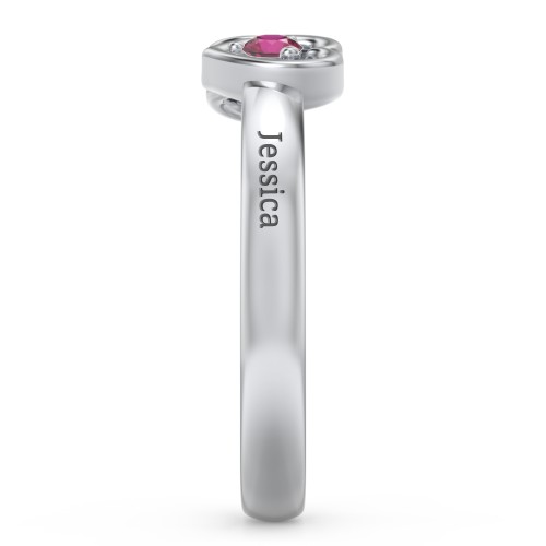 Inverted Kissing Hearts Ring
