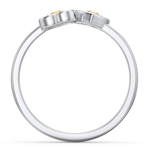 Inverted Kissing Hearts Ring