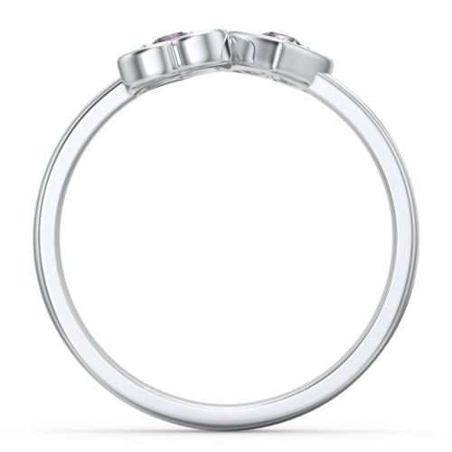 Inverted Kissing Hearts Ring