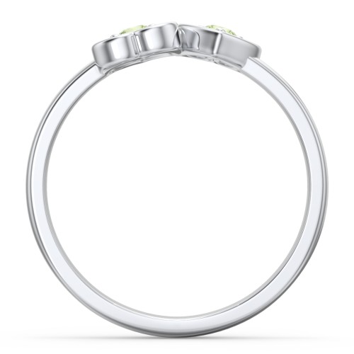 Inverted Kissing Hearts Ring