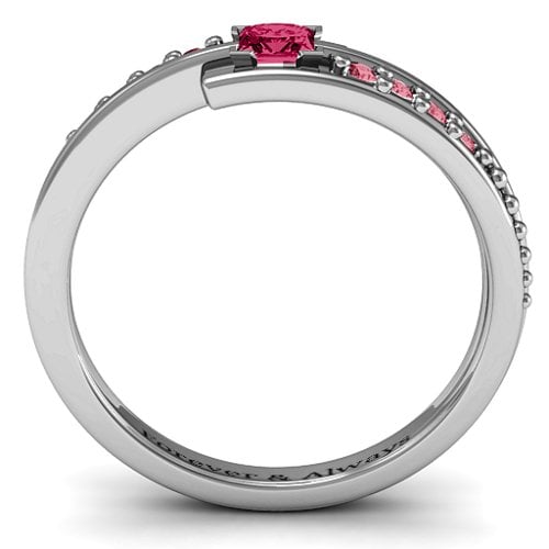 Princess Cut Ring with Accents
