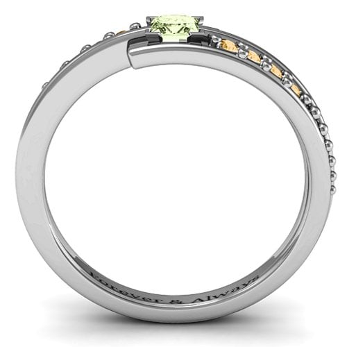 Princess Cut Ring with Accents