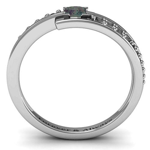 Princess Cut Ring with Accents