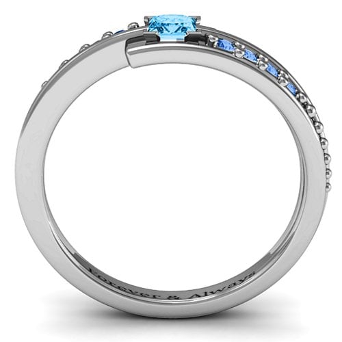 Princess Cut Ring with Accents
