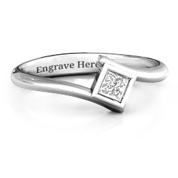 Princess Cut Bypass Ring