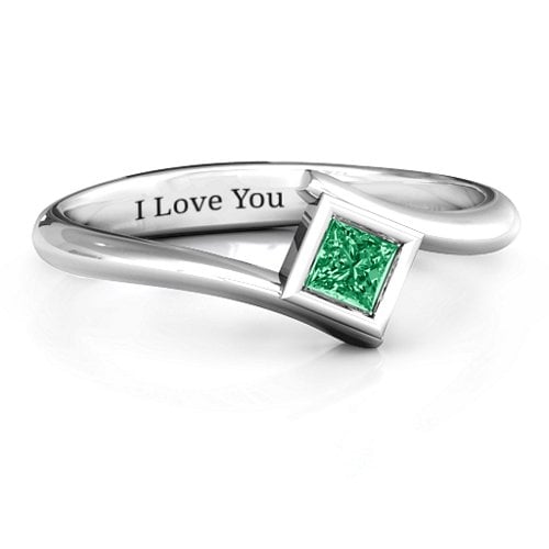 Princess Cut Bypass Ring