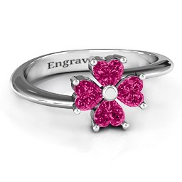 Four Heart Clover Ring