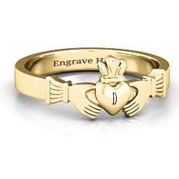 Classic Claddagh Ring in 18K Gold Plated Silver
