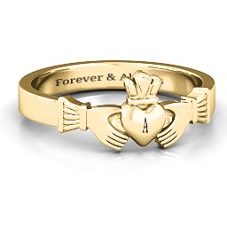 Classic Claddagh Ring in 18K Gold Plated Silver