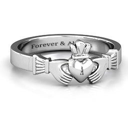 Classic Claddagh Ring in 925 Sterling Silver