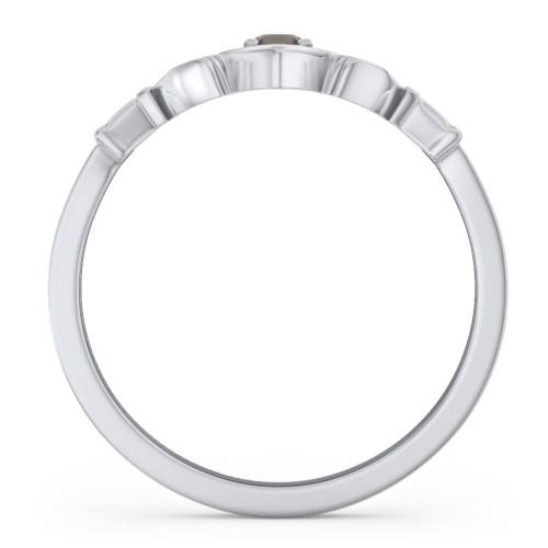 Round Stone Claddagh Ring
