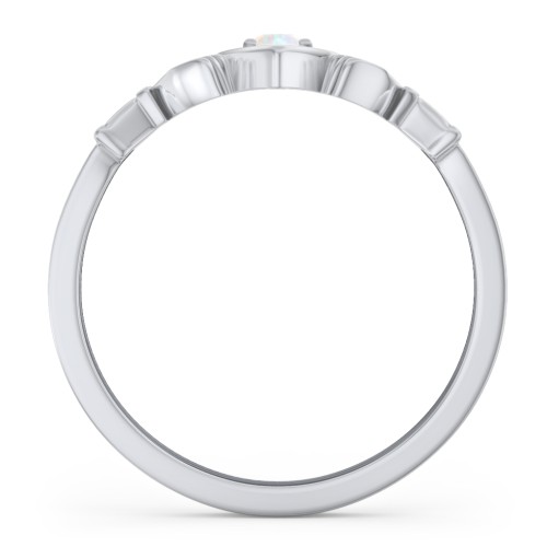 Round Stone Claddagh Ring