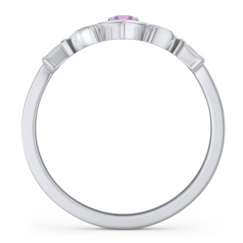 Round Stone Claddagh Ring