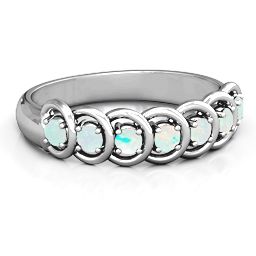 6 to 9 Stones in Halo Ring