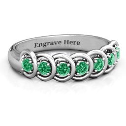 6 to 9 Stones in Halo Ring