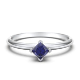 Stacking Ring with Compass Set Princess Gemstone