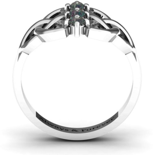 Sláine Celtic Knot Ring – Sterling Silver with Alexandrite
