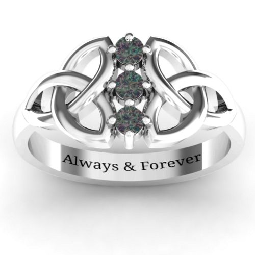 Sláine Celtic Knot Ring – Sterling Silver with Alexandrite