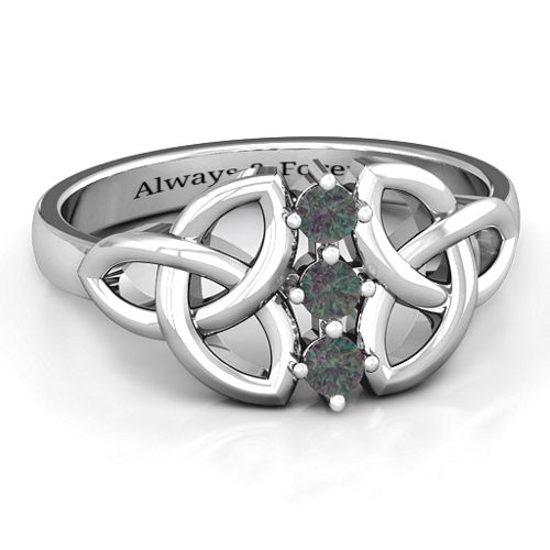 Sláine Celtic Knot Ring – Sterling Silver with Alexandrite