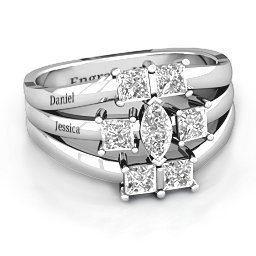 Charlotte Centre Marquise and Princess Ring