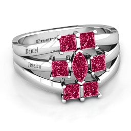 Charlotte Centre Marquise and Princess Ring