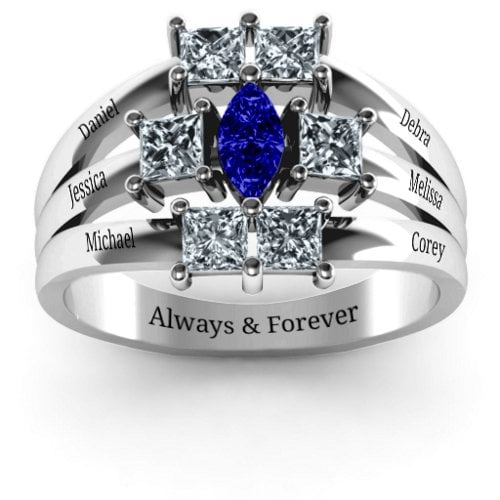 Charlotte Centre Marquise and Princess Ring