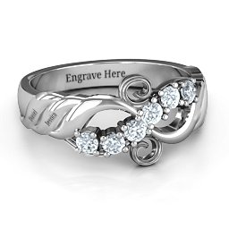 Ariel Wave and Swirl Ring