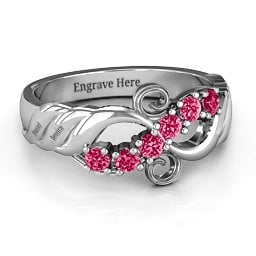 Ariel Wave and Swirl Ring