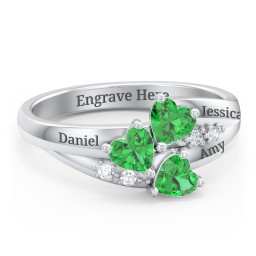 Heart Cluster Ring with Accents