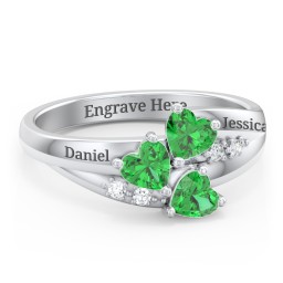 Heart Cluster Ring with Accents