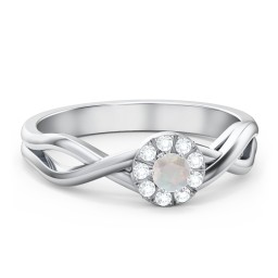 Braided Floral Cluster Ring