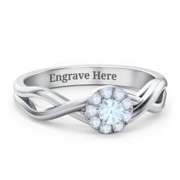 Braided Floral Cluster Ring