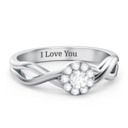 Braided Floral Cluster Ring