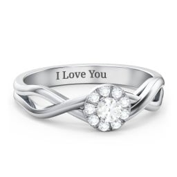 Braided Floral Cluster Ring