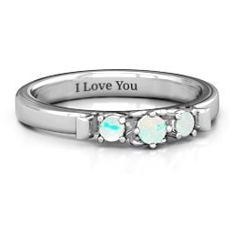 3-Stone Ring with Heart Gallery