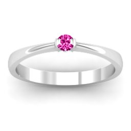 Semi Bezel Set Solitaire Ring