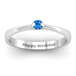 Semi Bezel Set Solitaire Ring