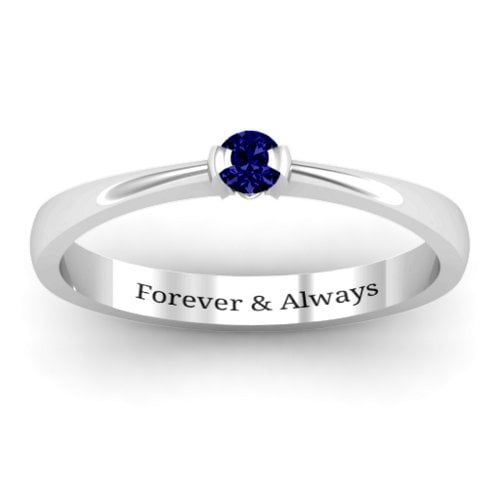 Semi Bezel Set Solitaire Ring