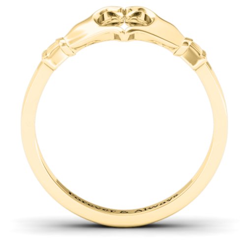 Sculpted Hand Heart Ring