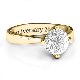 Large Stone Solitaire Ring