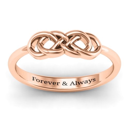 Infinity Knot Ring – 10K Rose Gold