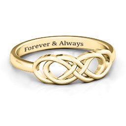 Infinity Knot Ring in 10K Solid Yellow Gold