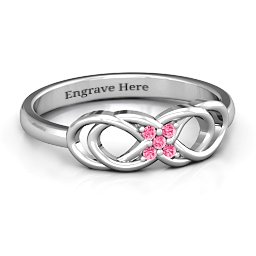 Infinity Knot Ring with Accents