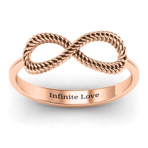 Braided Infinity Ring – 10K Rose Gold
