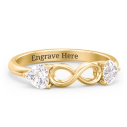 Two Hearts to Infinity Ring