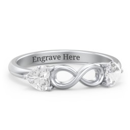 Two Hearts to Infinity Ring