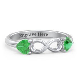 Two Hearts to Infinity Ring