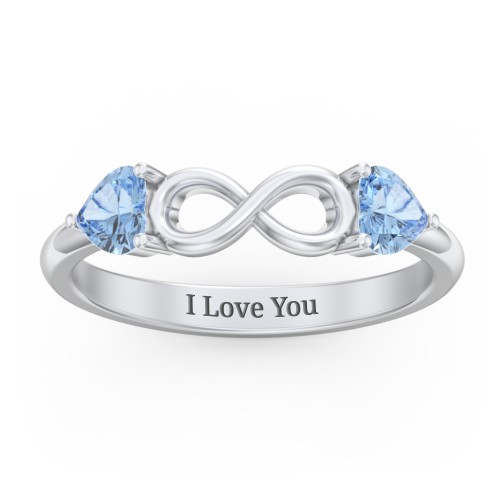 Two Hearts to Infinity Ring
