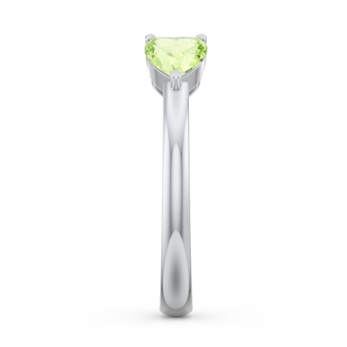 Two Hearts to Infinity Ring – Sterling Silver with Peridot