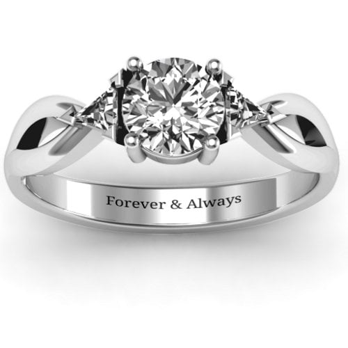 Braided Shank Ring with Trillian Accents